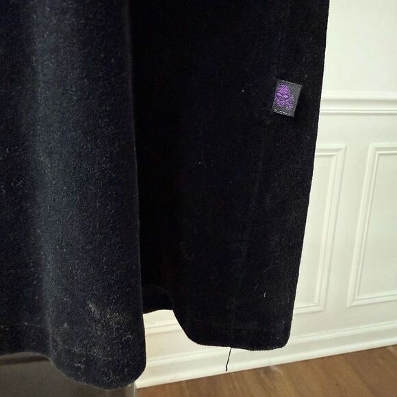 Vintage Tripp NYC Skirt Black Velveteen Corset Back Lace Goth Witchy Y2K 16 - Picture 4 of 11